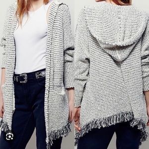 Free People Love Me Tender Knit Hooded Cardigan